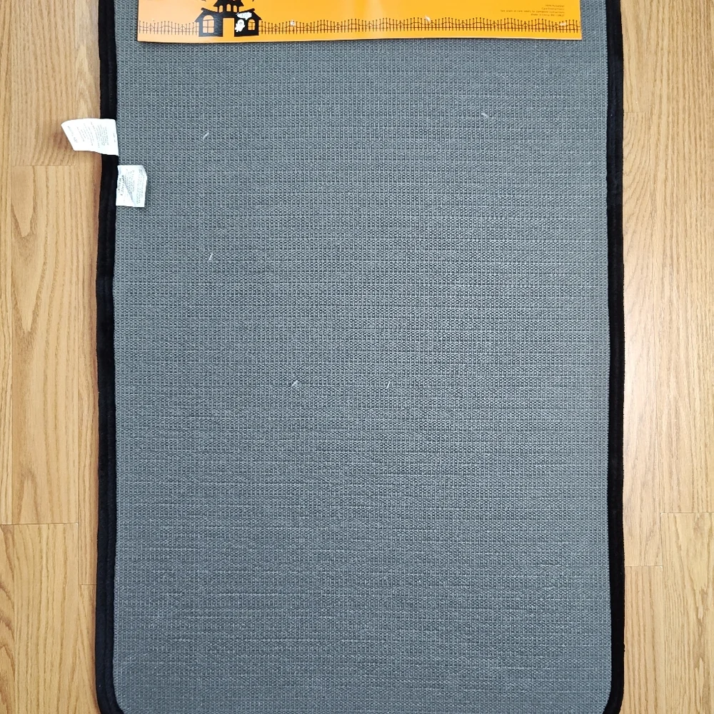 Jack-o'-lantern Black Cat Toilet Lid Cover & Bath Mat Rug SET
